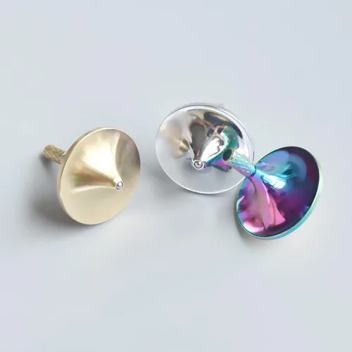 Vista 4 de Spinning Top - Juguetes giratorios de metal precisos para escritorio, juguetes pequeños para ansiedad (plata, oro, negro)