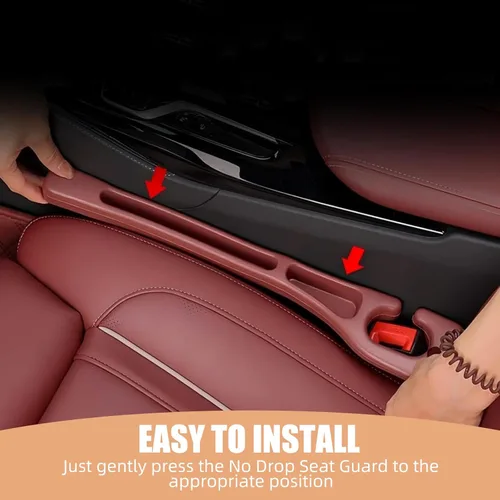 Vista 4 de Protector de asiento sin caída, relleno de espacio para asiento de automóvil, rellenos de espacio entre el asiento y la consola evitan que las cosas