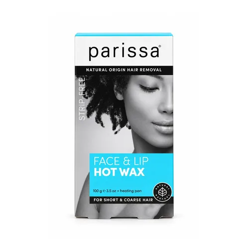 Parissa Kit de cera dura natural para rostro y labios para mujeres, cera caliente sin tiras para depilación facial gruesa, labio superior, barbilla