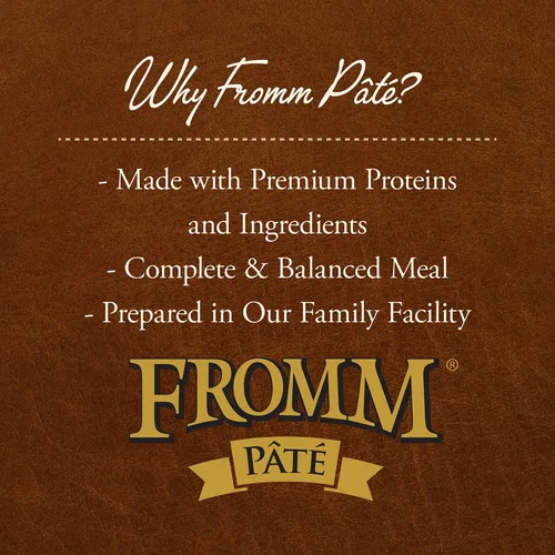 Vista 5 de Fromm Comida para perros con paté de carne de res y cebada - Comida húmeda prémium para perros - Receta de carne de res - Caja de 12 latas