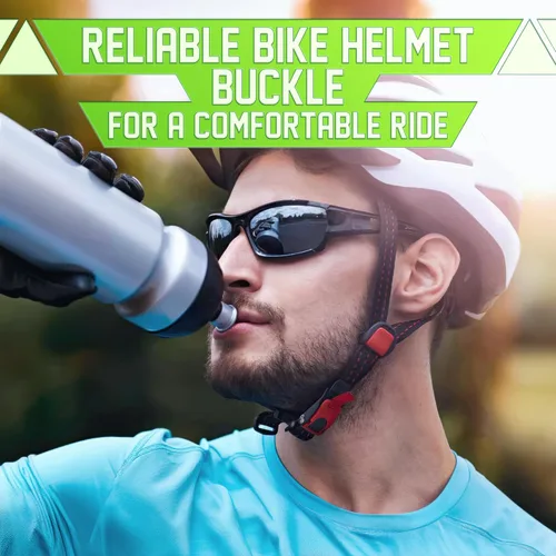 Vista 8 de 3 hebillas de casco de liberación rápida para correas de hasta 0.77 pulgadas de ancho, resistente a la intemperie, kit de hebilla de liberación