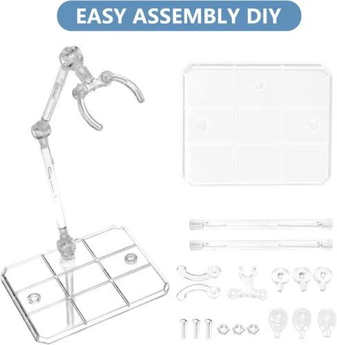 Vista 5 de Soporte para figura de acción, 22 piezas de figuras de acción de montaje, soporte de soporte para modelo de base, compatible con figuras HG RG SD