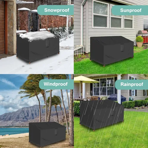Vista 6 de Luv4babe Funda para sofá biplaza para exteriores, resistente a la intemperie e impermeable, funda de sofá y sofá para exteriores de 58 pulgadas