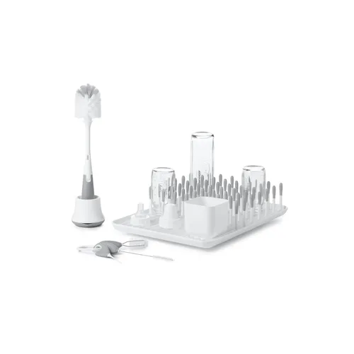 Vista 2 de OXO Tot Bottle & Cup - Juego de limpieza para lavavajillas, color gris y tol, color gris