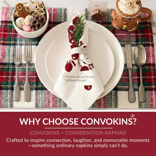 Vista 6 de COTIER - Paquete de 20 servilletas de inicio de conversación de Navidad, servilletas de papel de 3 capas de alta calidad con diseño de lámina