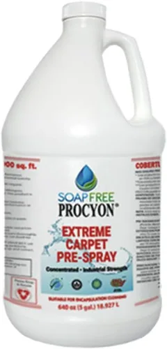 4 unidades de cada una, 1 estuche, botellas de 128 onzas – Soap Free Procyon EXTREME! Alfombra pre – Concentrado en aerosol