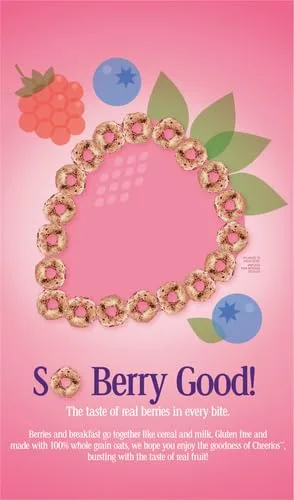 Vista 2 de Very Berry Cheerios, Cereal saludable para el corazón, tamaño familiar, 18.6 onzas