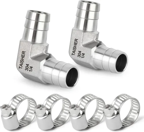 Vista 44 de TAISHER 1 pieza de forja de acero inoxidable 304 de accesorios de manguera de aire, accesorios de púas de manguera de 1 pulgada x 1/2 pulgadas