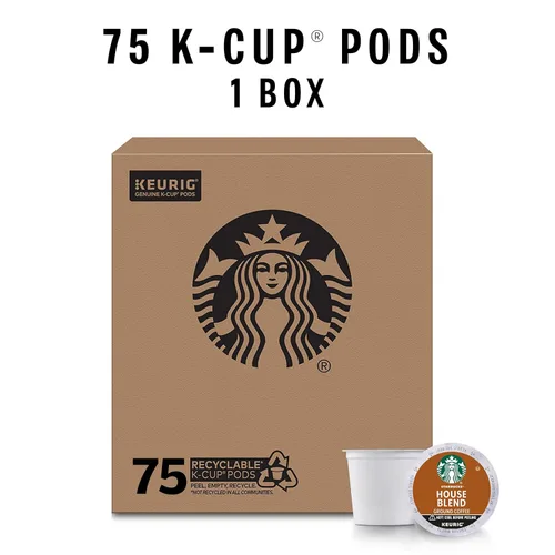 Vista 2 de Starbucks Cápsulas de café K-Cup, tostado medio, mezcla de casa para cafeteras Keurig, 100% arábica, 1 caja (75 cápsulas)