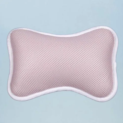 Vista 7 de SUPVOX Almohada de baño con ventosas antideslizantes para bañera, baño, spa, cojín para cabeza, cuello y espalda (rosa)