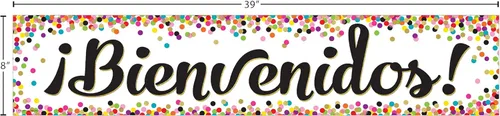 Vista 3 de Teacher Created Resources® Banner de Confeti Bienvenidos (Bienvenidos Español)