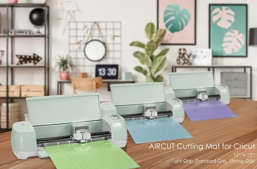 Vista 5 de AIRCUT Alfombrilla de corte con agarre ligero para Cricut Maker 3/Maker 4/Maker/Explore 3/4/Air 2/Air/One (12 x 12 pulgadas, 3 alfombrillas)