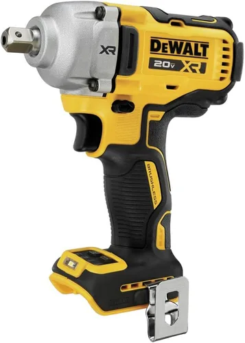 DEWALT Llave de impacto inalámbrica 20V MAX XR, 1/2", incluye yunque con pasador de retención y clip para cinturón, solo herramienta (DCF892B)