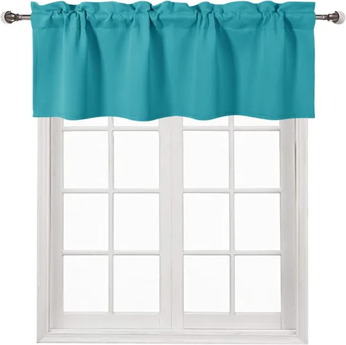 Vista 19 de DWCN Cenefa para ventana de cocina, con bolsillo para barra, para ventana, sala de estar/sótano, 36 x 16 pulgadas de largo, 1 panel, beige