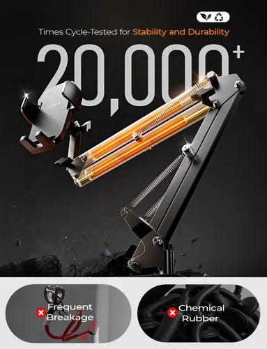 Vista 10 de LISEN Soporte de cuello de cisne para escritorio de cama [3ª actualización], soporte de teléfono celular para escritorio, cama, accesorios