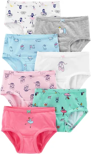 Carter's Ropa interior para niñas, paquete de 7 piezas Bailarina