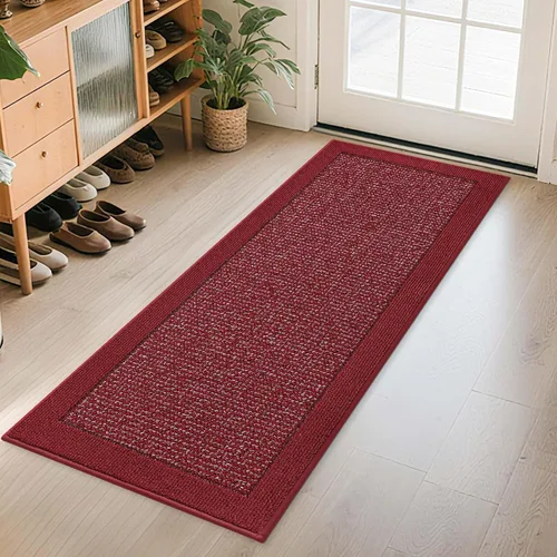 Vista 37 de BEQHAUSE Tapete para puerta interior de 20 x 32 pulgadas, tapete antideslizante para entrada, lavable, resistente a la suciedad, tapete de Negro