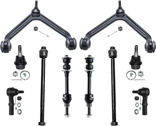 Vista 86 de Detroit Axle - Kit de brazos de control de extremo delantero de 10 piezas para Jeep Cherokee 1991-1999, Comanche 1991-1992, 4 brazos de control