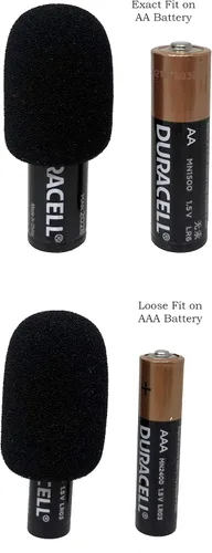 Vista 3 de Tetra-Teknica XFFZ5P-BLK Rompevientos para micrófono de solapa o con auriculares, color negro, 5