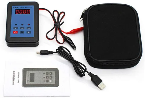 LB78 Generador de señal de pantalla LCD, 4-20mA/0-10V/mV Resistencia Medidor de voltaje de corriente Voltímetro Fuente de voltímetro Calibrador de