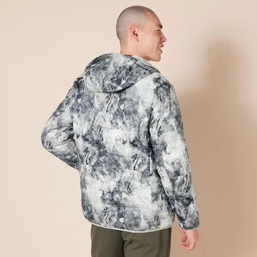Vista 3 de Tienda Essentials Men's Lightweight Water-Resistant Packable Hooded Puffer Jacket