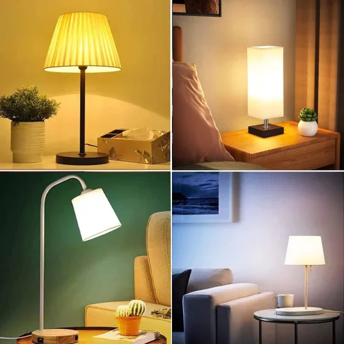 Vista 5 de Bombillas RGB que cambian de color, bombillas LED RGB de 9W, equivalentes a 40W, A19, E27/E26, blanco cálido 6500K, bombilla multicolor de 16