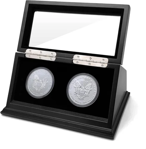 Vista 7 de Exhibición de Monedas de Desafío 1.5-1.75 Pulgadas 38-44.5 mm Titular de Monedas 1 Ranura (Negro, 1 Ranura)