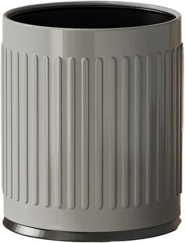 Waste Bin Modern Round Trash Can, Open Top Metal Trash Can, 10/14L Household Garbage can with Liner Bucket for Living Room Bedroom Office Bathroom