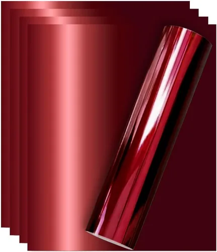 Vista 26 de Vinilo de transferencia de calor Aqua Foil HTV para playera 12" X 10" (Paquete de 5), fácil de desmalezar, tamaño garantizado