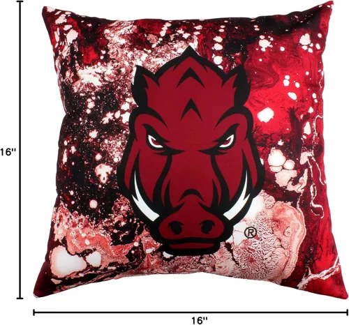 Vista 4 de Arkansas Razorbacks - Almohada decorativa de 2 caras, 16 pulgadas, fabricada en los Estados Unidos