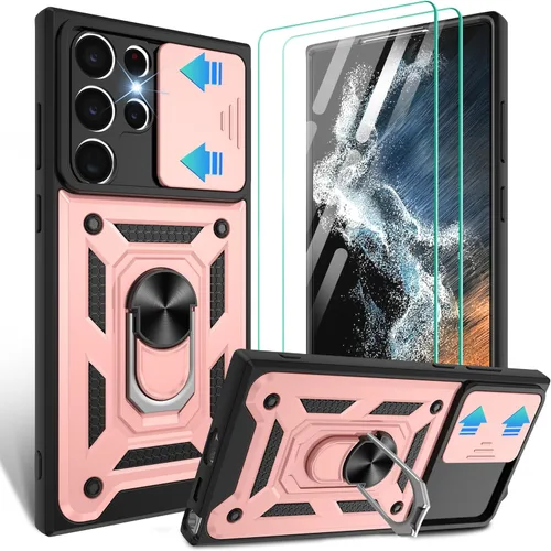 Vista 55 de Funda para Moto G Power 2021 con protector de pantalla HD (no compatible con modelos 2020/2022...), funda para teléfono resistente a prueba de Negro