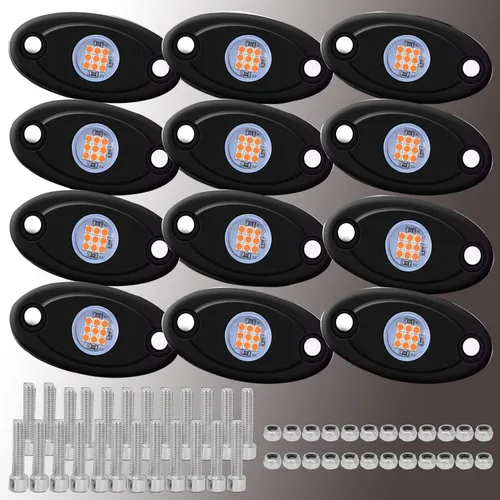 Vista 7 de 12 cápsulas de luces LED moradas de neón para auto, camión, ATV, SUV, luz trasera para vehículos