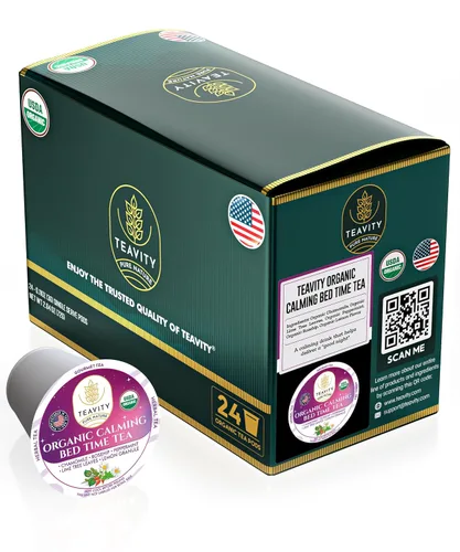 Vista 29 de Teavity - Cápsulas de té orgánico de manzanilla para Keurig - Cápsulas de té descafeinado - Manzanilla agradable (36 cápsulas de té)
