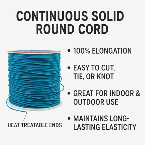 Vista 150 de Mandala Crafts Cordón elástico aguamarina de 0.039 in para la fabricación de joyas – 109 yardas de cordón elástico redondo cuerdas elásticas
