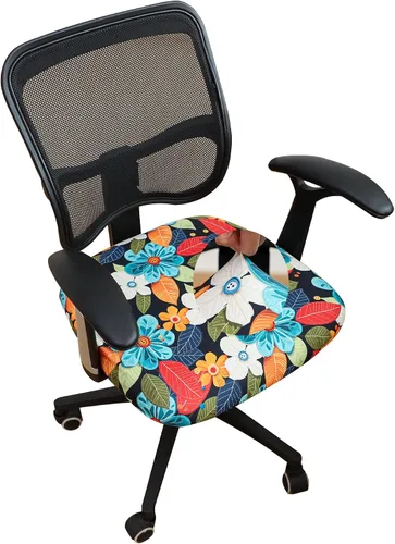 Vista 20 de Forcheer - Funda para asiento de silla de oficina 19x19 pulgadas, estirable impresa, funda pequeña ajustada para silla de escritorio de computadora