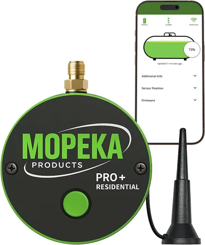 Mopeka Pro + Sensor Celular - Sensor Ultrasónico Bluetooth y Celular Para Tanques de Propano de Acero - Perfecto Para Tanques de Propano - Hasta