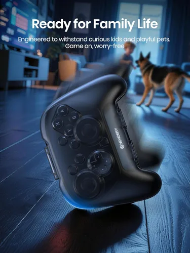 Vista 8 de NEWDERY Hard Carrying Case for Nintendo Switch 2 Pro Controller, Protective Travel Organizer, Thickened Shockproof PC Shell with Frosted