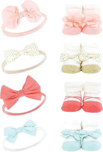Vista 17 de Hudson Baby Conjunto de regalo de diadema y calcetines para niña