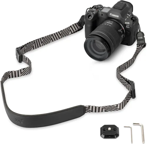 Vista 12 de Correa de cuello para cámara sin espejo con hebillas de liberación rápida, correa de hombro ajustable para Sony A7C II A7 IV III A7R V IV ZV1 ZV-E10