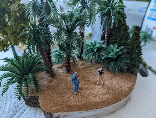 Vista 6 de 36pcs Palm Trees, Ho Scale Bushes, Plastic Trees for Projects 1.5-6 inch(3-16 cm), Miniature Trees