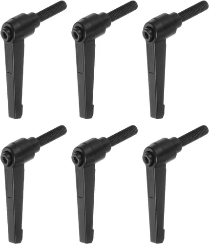 Vista 22 de HARFINGTON 6 manijas de palanca de sujeción ajustables M6 x 0.630 in rosca macho perillas de tornillo giratorio bloqueo de trinquete de liberación