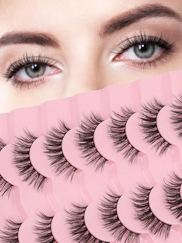 Vista 10 de Pestañas postizas de aspecto natural, finas, de 15 mm, paquete de pestañas con banda delgada de 0,1 mm, curvatura C, pestañas postizas rizadas 3D
