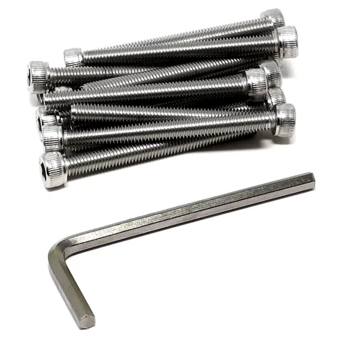Vista 190 de iexcell Kit de tornillos de cabeza hexagonal de acero inoxidable 304, 100 unidades M2 x 0.157 in, paso de rosca de 0.016 in