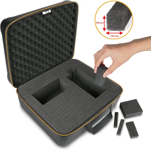 Vista 3 de USA GEAR Barber Case - Barber Clipper Case Compatible with Oster Clippers, Oster T-Finisher, Blades, and More Supplies - Customizable Foam