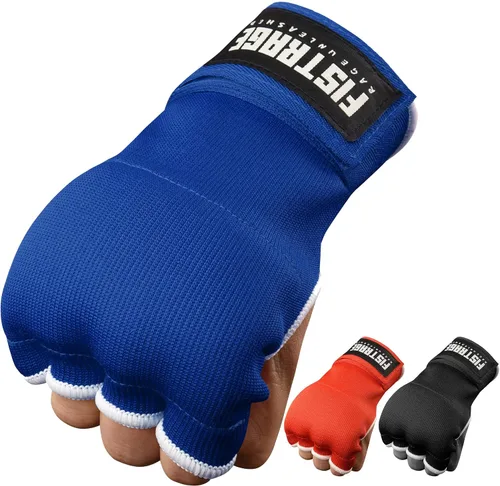 FISTRAGE - Guantes de boxeo para boxeo, para puñetazos, elásticos acolchados debajo de las manoplas, soporte rápido de muñeca larga, protector de