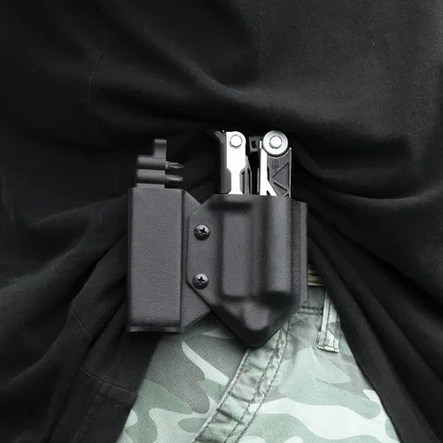 Vista 4 de Clip & Carry Kydex Funda multiherramienta para Gerber Center-Drive con soporte de sidecar opcional ~ Fabricado en Estados Unidos