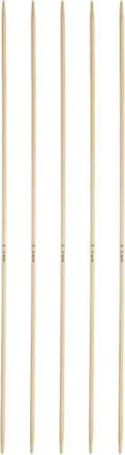 Vista 7 de HARFINGTON 5 piezas de agujas de tejer de bambú de doble punta tamaño US 0 (2 mm) carbonizadas de 7.9 pulgadas (20 cm) rectas para tejer creativa