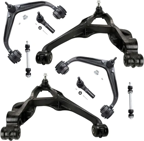 Vista 90 de Detroit Axle - Kit de 8 piezas para Chevy GMC Silverado Sierra Suburban 1500 Yukon Cadillac Escalade 2 brazos de control superior, 2 barras