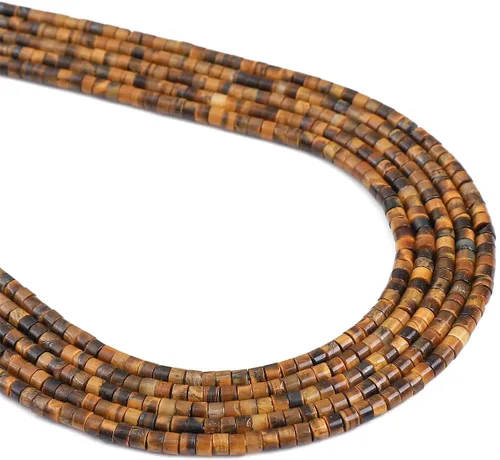 Vista 29 de Cuentas Espaciadoras de Jade Natural Africano Planas Redondas Sueltas para Hacer Joyas con Abalorios 3mmx2mm 38cm