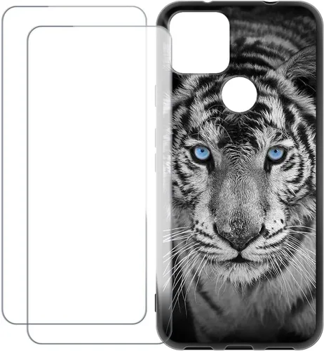 Vista 17 de Compatible with Google Pixel 5A 5G Case Colorful Custom Cover with 2 Pack Tempered Glass Screen Protectors - Shockproof Scratch-Resistant